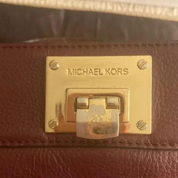 Genuine Michael Kors  Merlot Leather Satchel - Picture 12 of 14